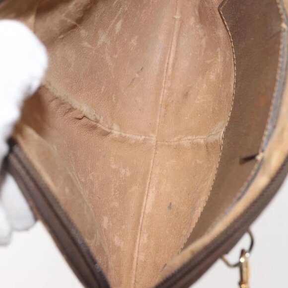 GUCCI GG Supreme Web Sherry Line Bag PVC Beige Gold 904 02 047 Auth 142652 - Picture 11 of 16